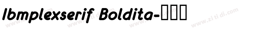 Ibmplexserif Boldita字体转换